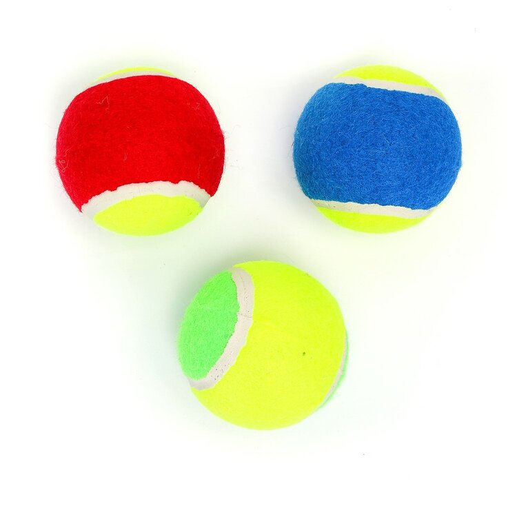 Anti-lek tennisbal voor honden. Tennisbal gemaakt van massief rubber. Niet lek te bijten