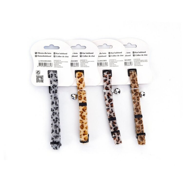 Nobleza Kattenhalsband - Bruin - Panterprint