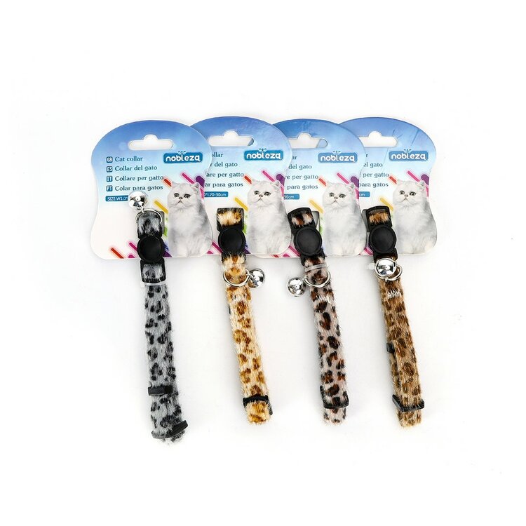 Nobleza Kattenhalsband - Bruin - Panterprint