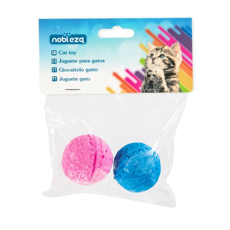 Katten speelballetjes - Zacht schuim - 2 Stuks