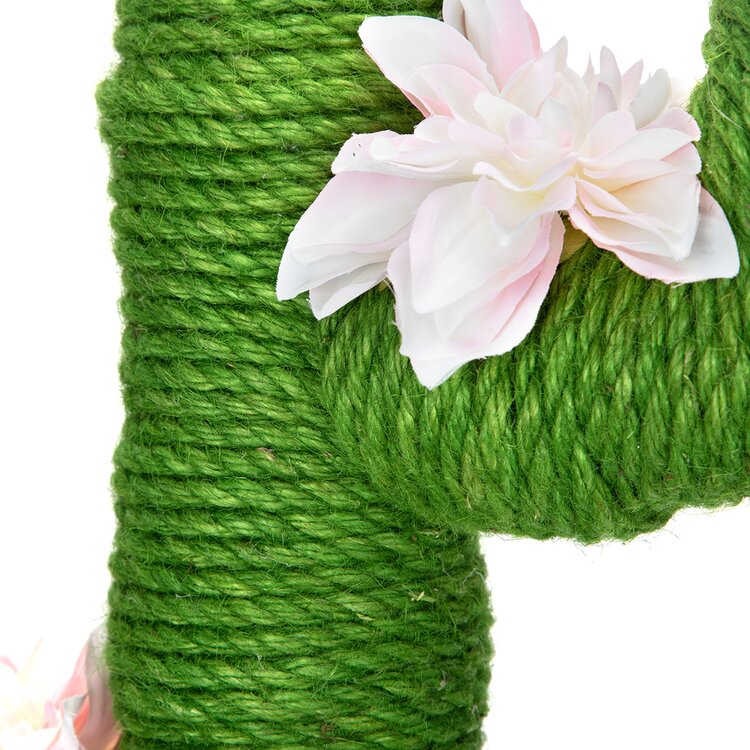 Design krabpaal in de vorm van een cactus. Omwikkeld met 100% natuurlijk henneptouw. Henneptouw voelt zacht aan, is milieuvrien