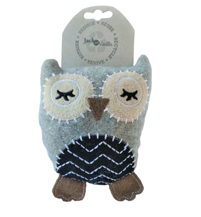 Hondenknuffel Uil met piep 14 cm