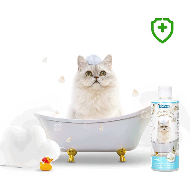 Shampoo voor katten met witte vacht