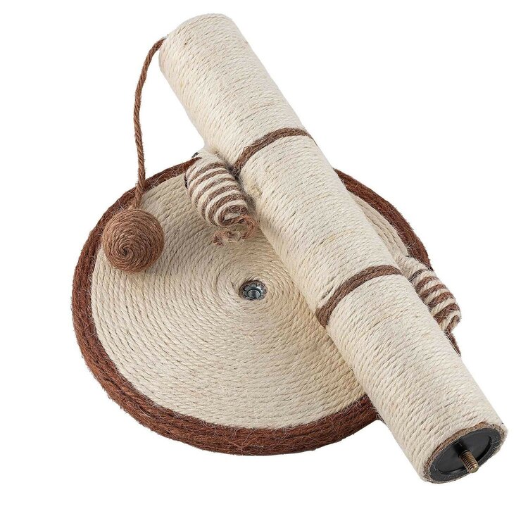 Katten krabpaal met speeltjes beige 40cm