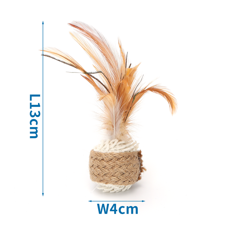Kattenspeelgoed van natuurlijk materiaal