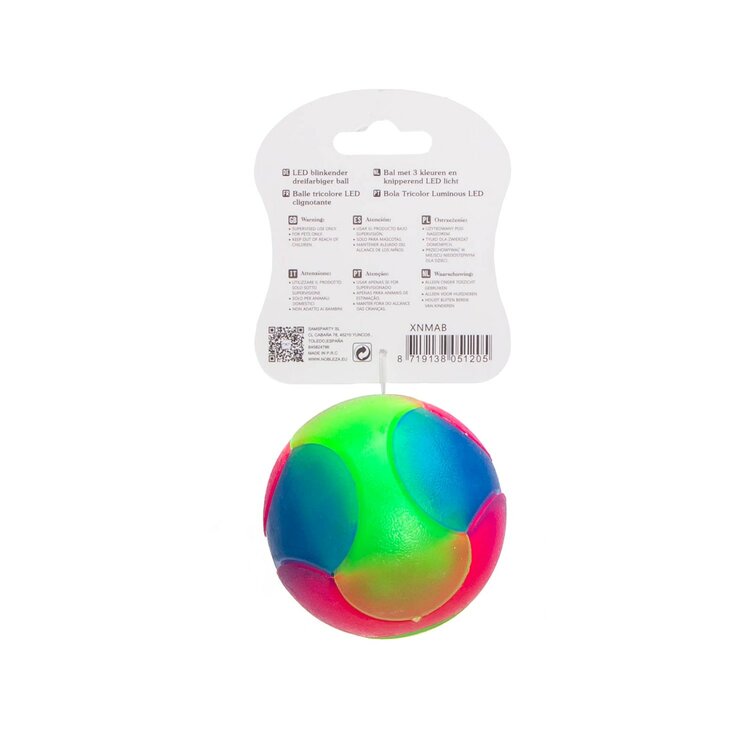 Nobleza Hondenspeelgoed - Bal met licht - 6,5 cm
