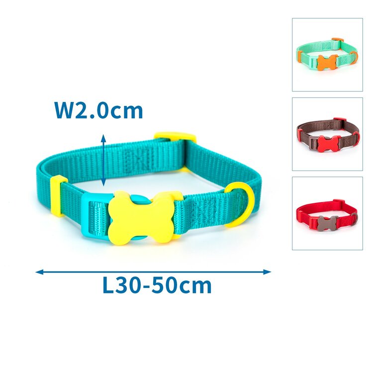 Nobleza Leuke hondenhalsband met kliksluiting - Nylon - 50 cm