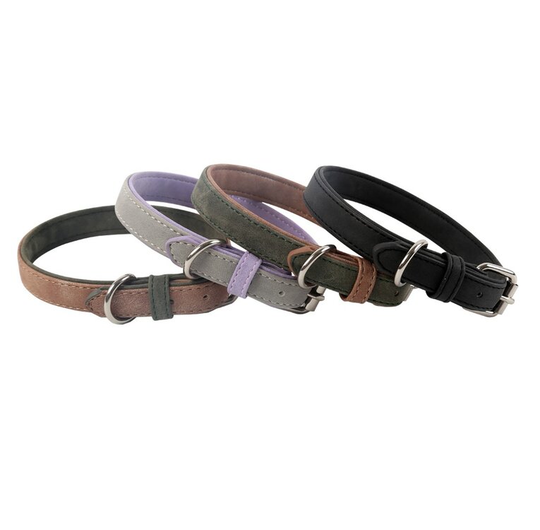 Nobleza Hondenhalsband - Su&egrave;de vegan leer - 31 cm