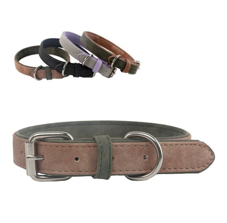 Nobleza Hondenhalsband - Su&egrave;de vegan leer - 50 cm