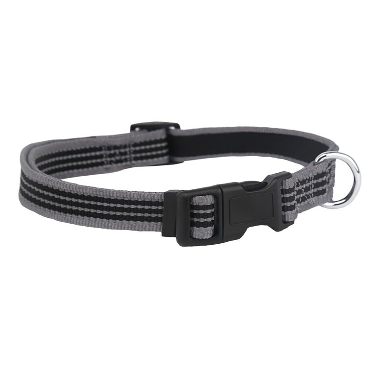 Halsband hond grijs zwart