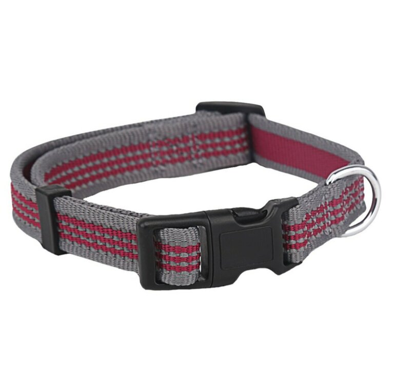 Honden klikhalsband reflecterend Nylon L