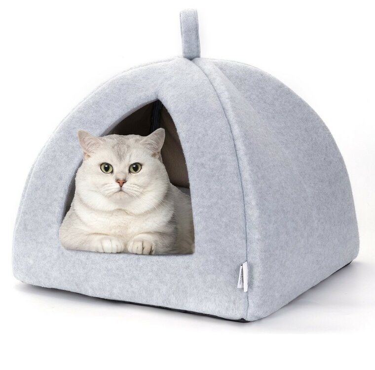 Kattenmand Iglo grijs