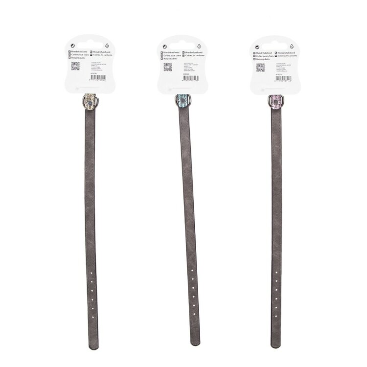 Nobleza Hondenhalsband - Lederlook - Glitters - 52 cm