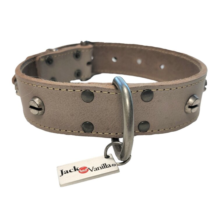 Halsband van leer voor kleine hond