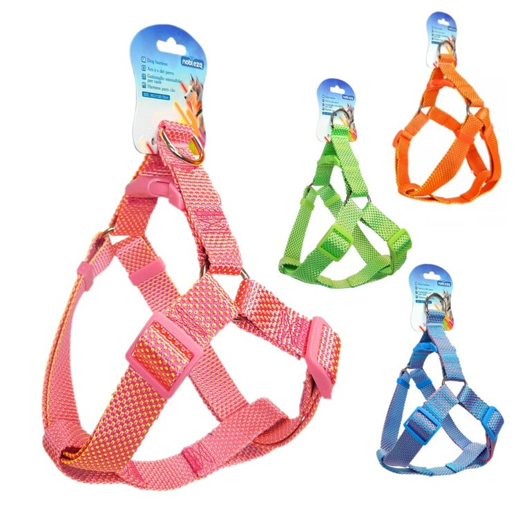 Nobleza Honden y-tuig - Fluorescerend - Gestipt - XL
