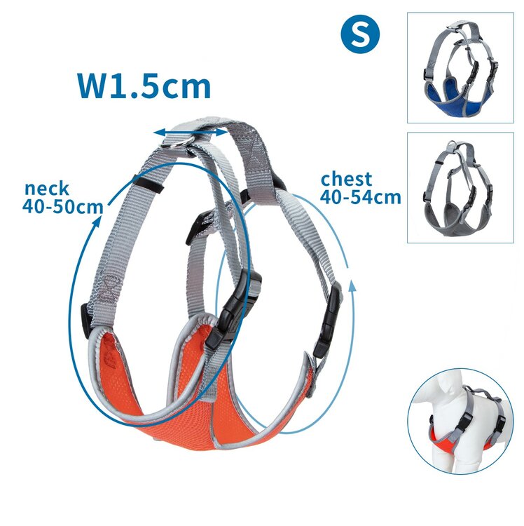 Nobleza Honden h-tuigje - Gevoerd - Nylon - Maat S