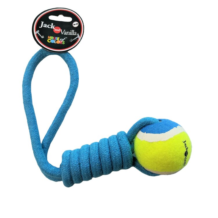 Hondenspeelgoed - Tennisbal met touw
