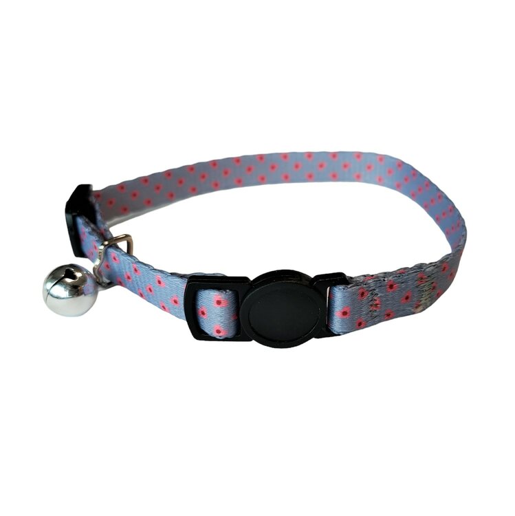Nobleza Kattenhalsbandje met belletje - Roze / paars - Veiligheidssluiting