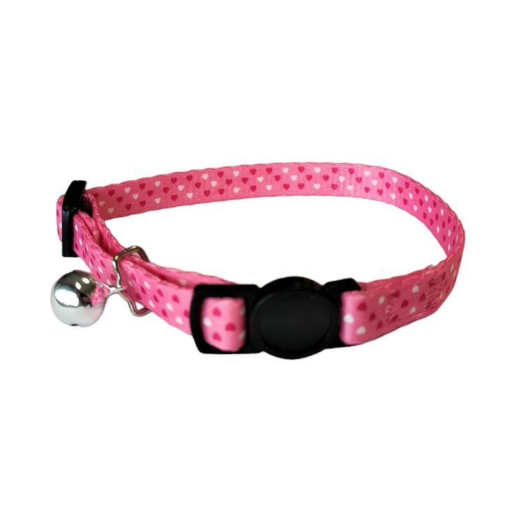 Roze halsband kat