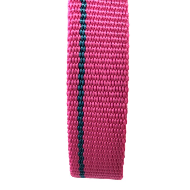 Hondenhalsband Nylon roze Stripe M