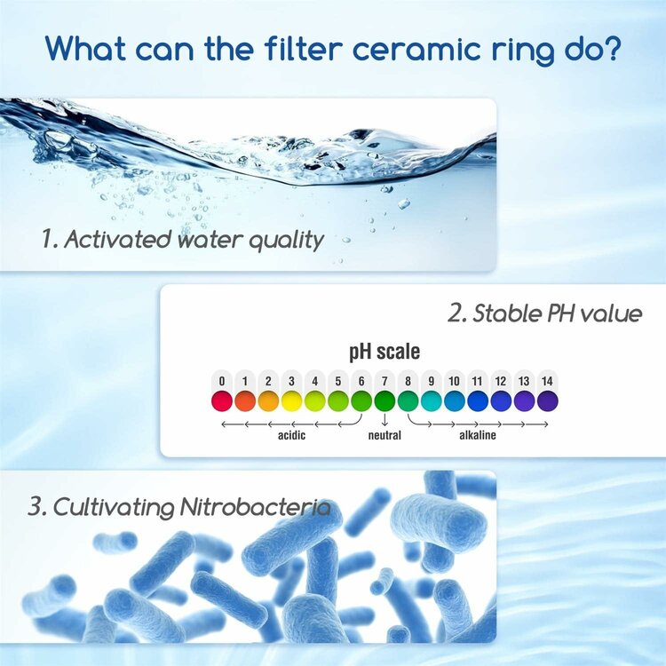 Nobleza Keramische ringen - Aquariumfilter - 100 stuks