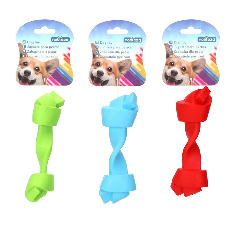 Nobleza Honden kauwspeelgoed - Rubber halter - 14 cm