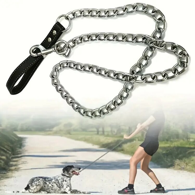 Hondenriem met ketting gedeelte