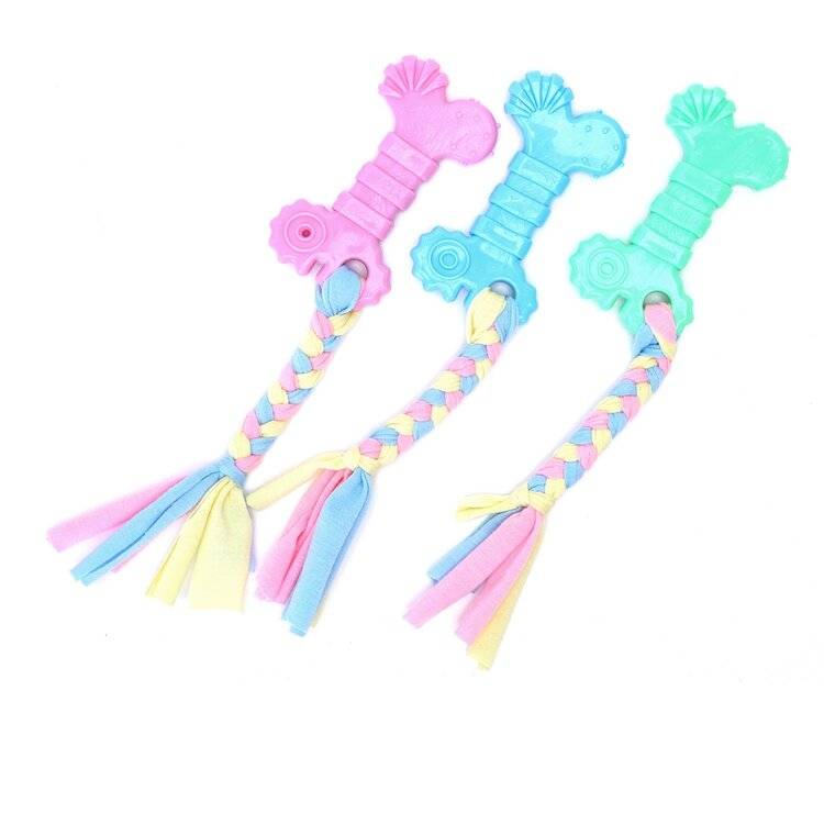 Puppy kauwspeeltje rubber met flos