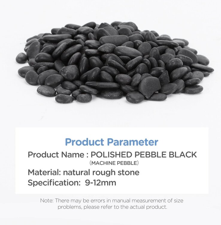 Nobleza Aquarium bodembedekking - Zwarte kiezels - 400 gram