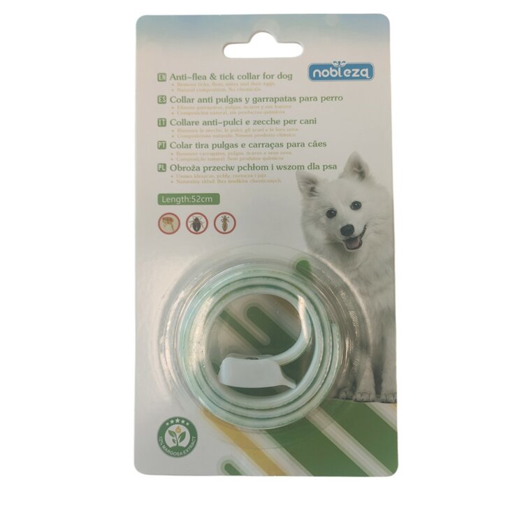 Nobleza Honden vlooienband - Natuurlijk - 4-6 weken