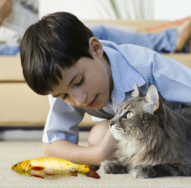 Nobleza Kattenspeelgoed - Vis met kattenkruid - 19 cm