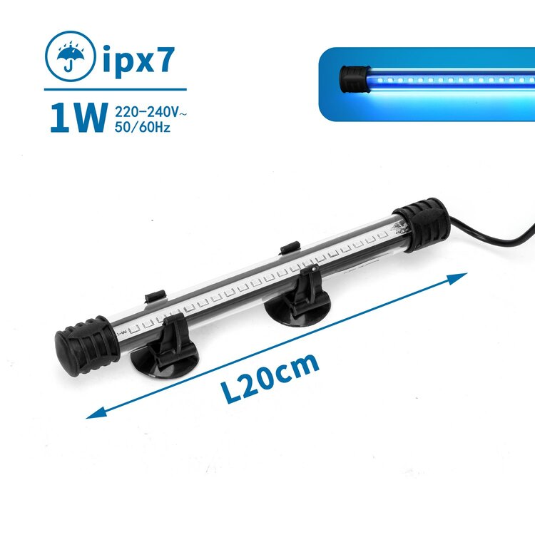 Aquariumverlichting - 20 cm - Blauw LED licht - 1 W