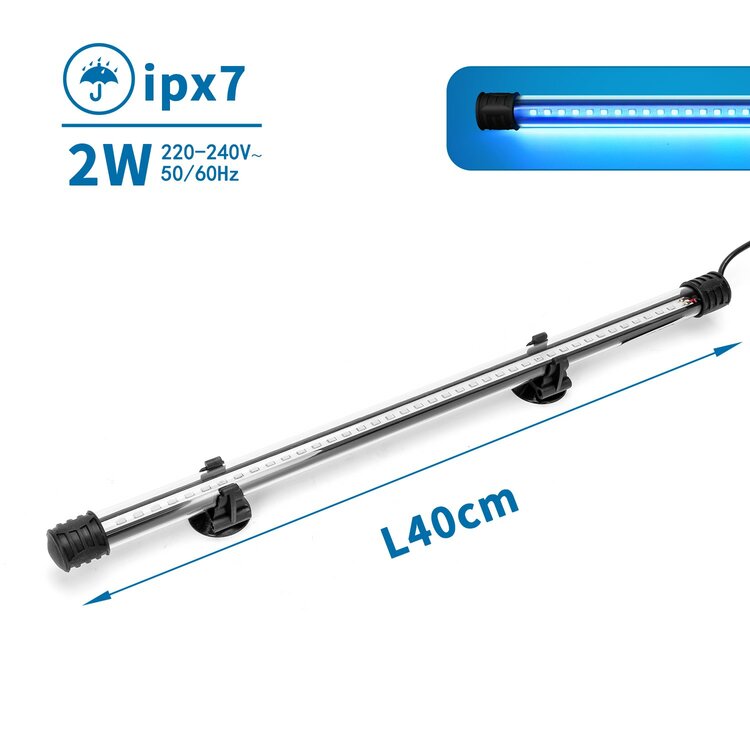 Aquariumverlichting - 40 cm - Blauw LED licht - 2 W