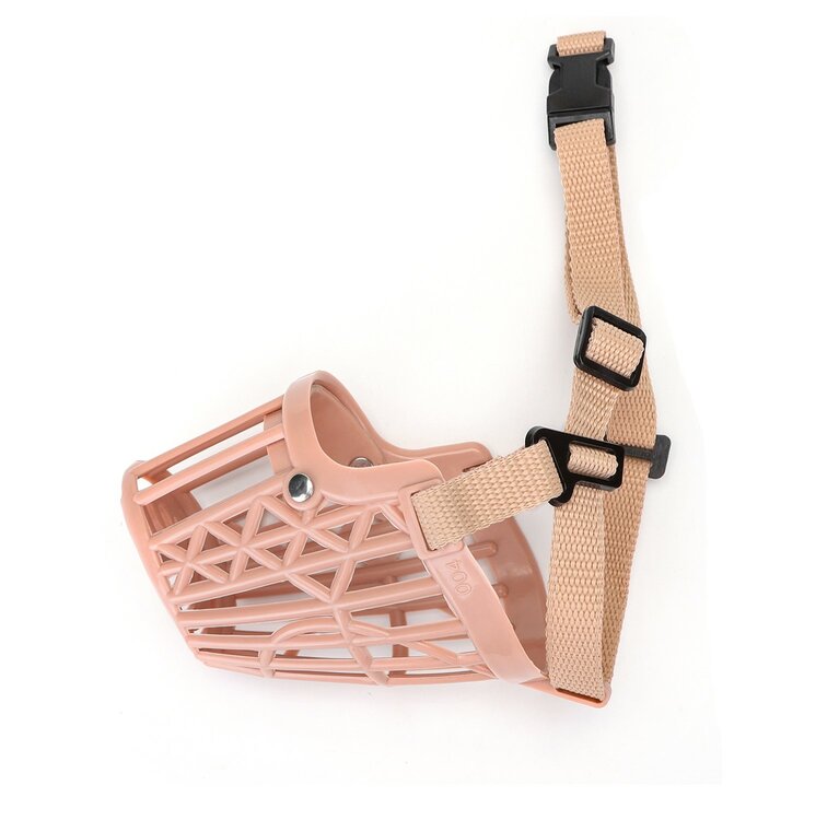 Nobleza Honden muilkorf - Kunststof - Beige - Maat M