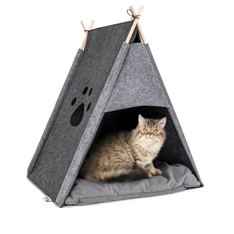 Nobleza Kattenmand - Tipi tent - Vilt - Grijs