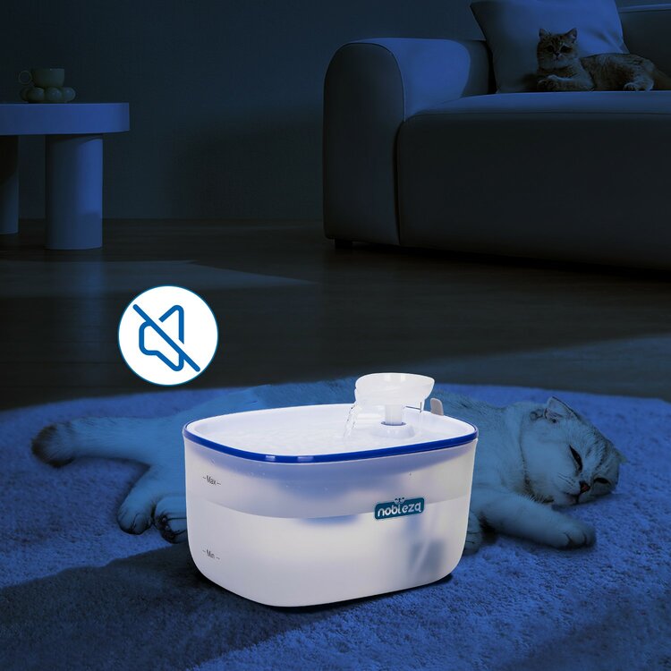 Nobleza Katten drinkfontein transparant - 2,5 L