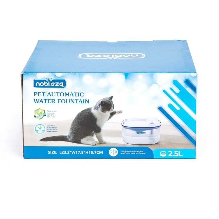 Nobleza Katten drinkfontein transparant - 2,5 L