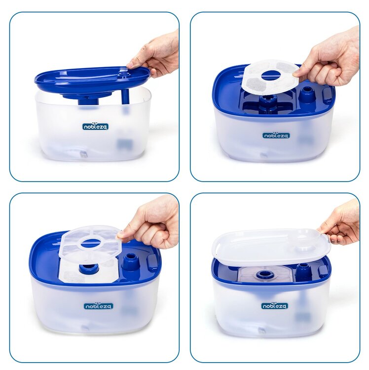 Nobleza Katten drinkfontein transparant - 2,5 L