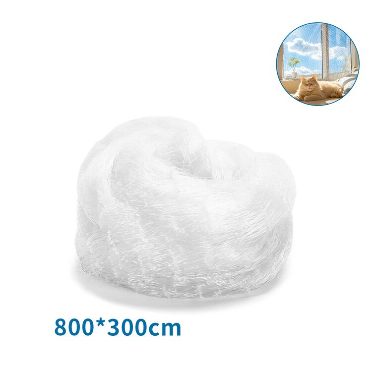 Nobleza Kattennet - 3x8 meter - Transparant