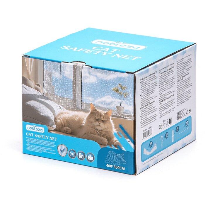 Nobleza Kattennet - 3x4 meter - Transparant