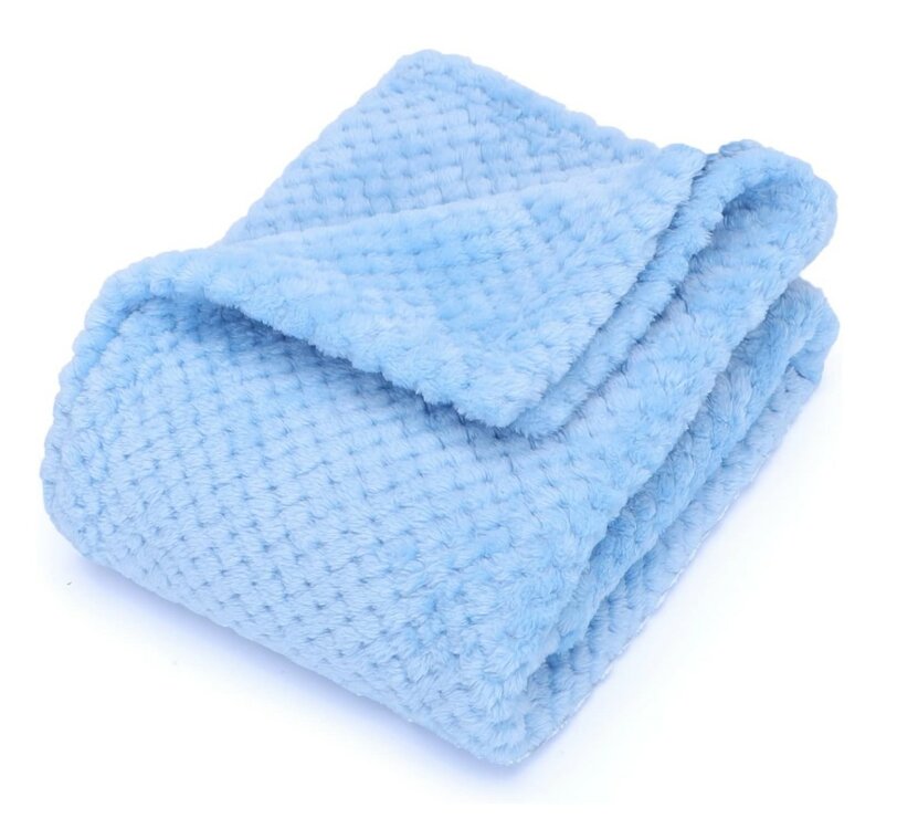 Nobleza Deken voor hond en kat - Pluche - Lichtblauw - Maat L - 100x120 cm