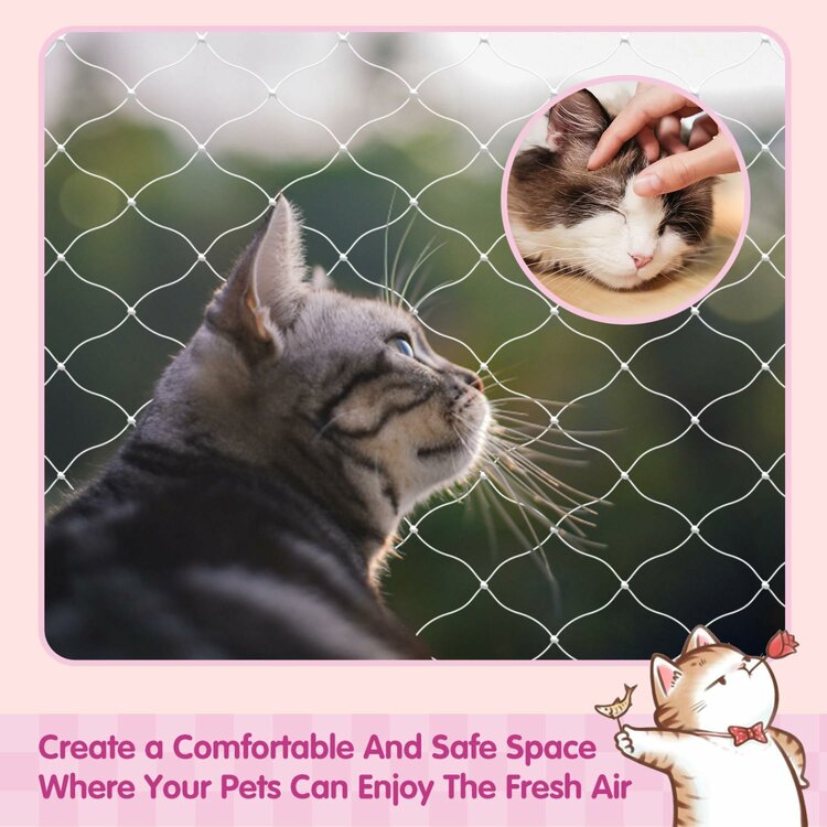 Nobleza Kattennet - 3x4 meter - Transparant