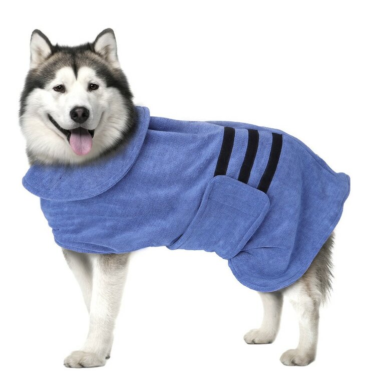 Honden badjas microvezel 70 cm