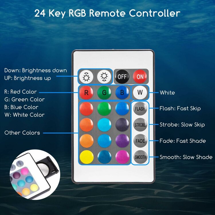 Aquariumverlichting - 40 cm - RGB LED - 4 W - Met controller