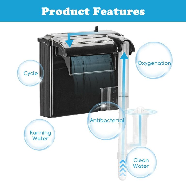 Nobleza Filterpomp aquarium hangend 400 l/h