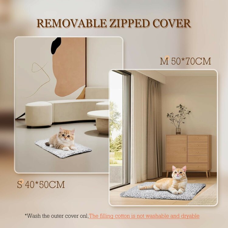 Nobleza Warmtemat voor hond en kat - Pluche - 40x50 cm