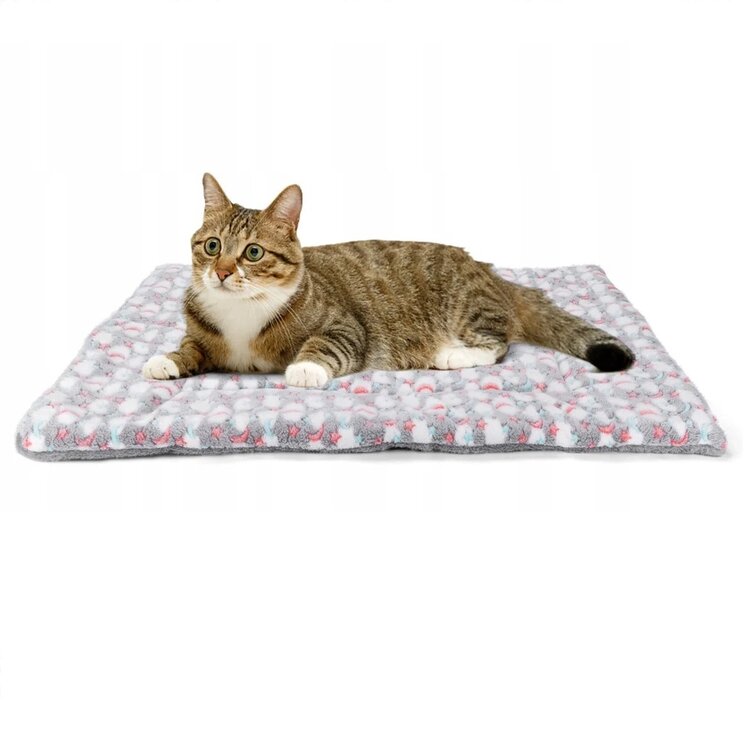 Nobleza Kleed voor hond en kat - Grijs pluche - 70x85 cm