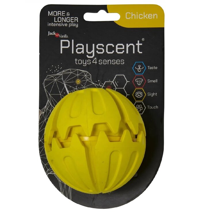 Jack and Vanilla Hondenspeelgoed - Rubber bal - Kip - 8 cm