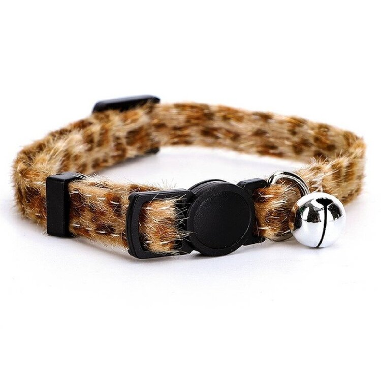 Nobleza Kattenhalsband - Bruin - Panterprint