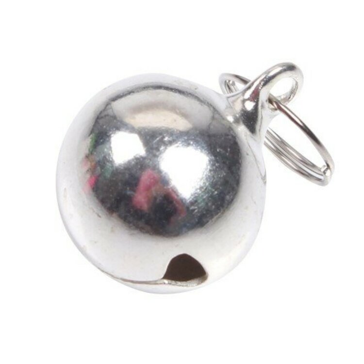 Nobleza Belletje voor halsband - Chrome  - 18 mm